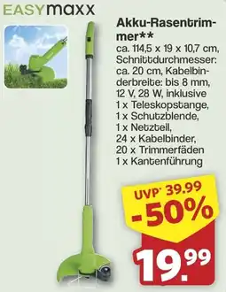 Famila Nord West Easymaxx Akku-Rasentrimmer Angebot