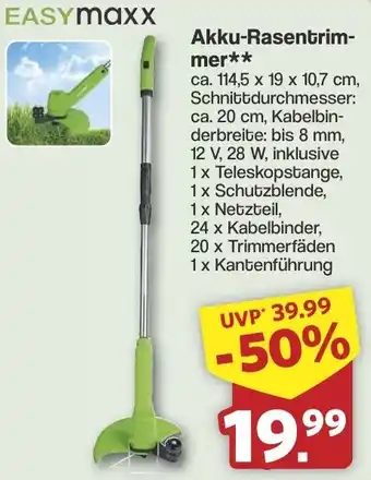 Famila Nord West Easymaxx Akku-Rasentrimmer Angebot
