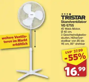 Famila Nord West TRISTAR Standventilator VE-5755 Angebot