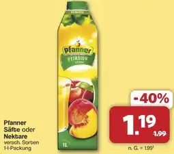 Famila Nord West Pfanner Säfte oder Nektare Angebot