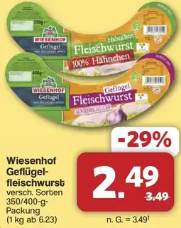 Famila Nord West Wiesenhof Geflügelfleischwurst Angebot