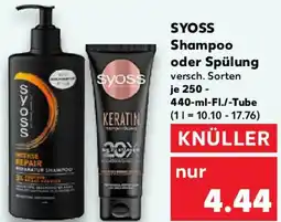 Kaufland SYOSS Shampoo oder Spülung Angebot