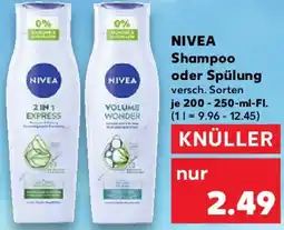 Kaufland NIVEA Shampoo oder Spülung Angebot