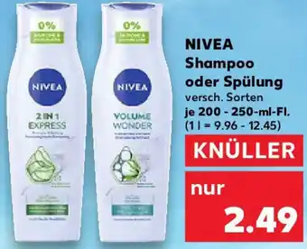 Kaufland NIVEA Shampoo oder Spülung Angebot