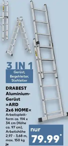 Kaufland DRABEST Aluminium Gerüst ARD 2x6 HOME Angebot