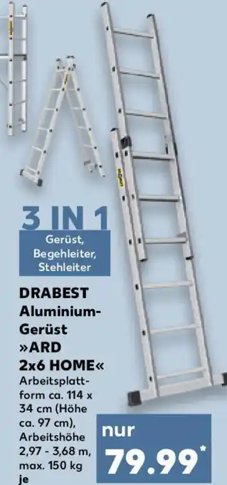 Kaufland DRABEST Aluminium Gerüst ARD 2x6 HOME Angebot