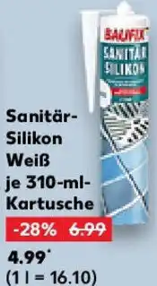 Kaufland BAUFIX Sanitär Silikon Weiß Angebot