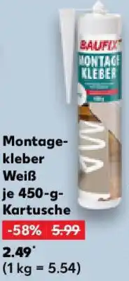 Kaufland BAUFIX Montagekleber Weiß Angebot