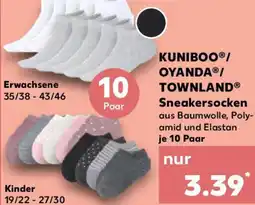 Kaufland KUNIBOO/ OYANDA/ TOWNLAND Sneakersocken Angebot