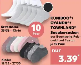 Kaufland KUNIBOO/ OYANDA/ TOWNLAND Sneakersocken Angebot