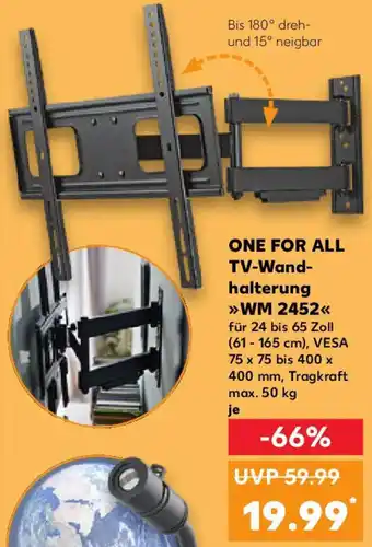Kaufland ONE FOR ALL TV-Wandhalterung WM 2452 Angebot