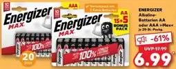 Kaufland ENERGIZER Alkaline Batterien AA oder AAA Angebot