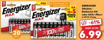 Kaufland ENERGIZER Alkaline Batterien AA oder AAA Angebot