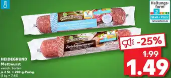 Kaufland HEIDEGRUND Mettwurst Angebot