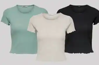 AWG Mode Only Clothing Damen Ripp-T-Shirt Emma Angebot