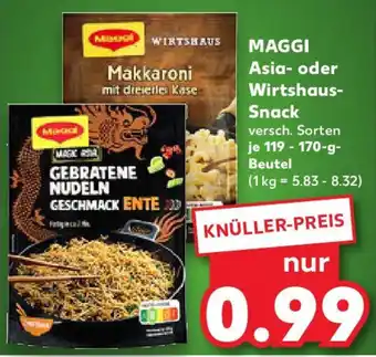 Kaufland MAGGI Asia- oder Wirtshaus Snack Angebot