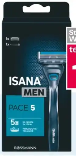 Rossmann Isana men Pace 5 Rasierer Angebot