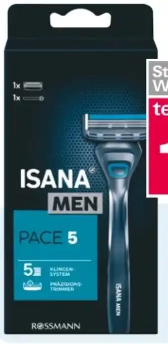 Rossmann Isana men Pace 5 Rasierer Angebot