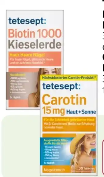 Rossmann Tetesept Biotin 1000 Kieselerde Angebot