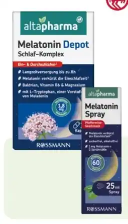 Rossmann Altapharma Melatonin Depot Schlaf Komplex Angebot