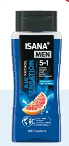 Rossmann Isana men 5in1 Duschgel Blue Sensation Angebot