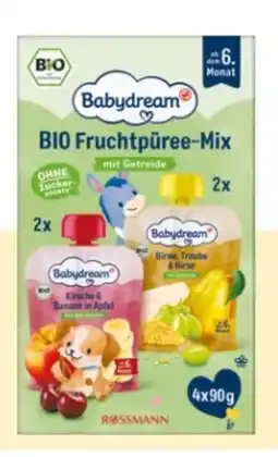 Rossmann Babydream Bio Fruchtpüree-Mix Quetschbeutel Angebot