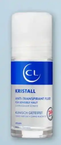 Rossmann CL Deo-Kristall Antitranspirant Fluid Deo Roll-on Angebot