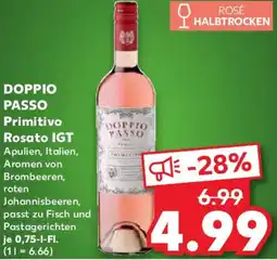 Kaufland DOPPIO PASSO Primitivo Rosato IGT Angebot