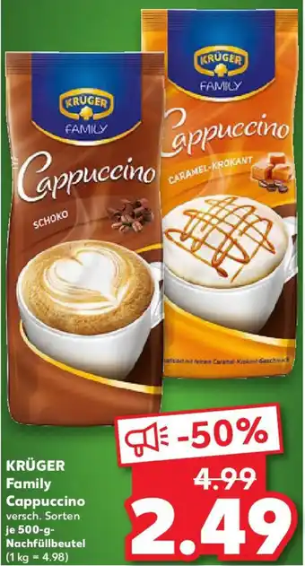 Kaufland KRÜGER Family Cappuccino Angebot