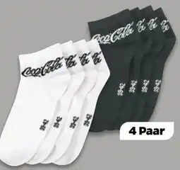 NETTO Coca-Cola Herren Sneakersocken 4er-Pack Angebot