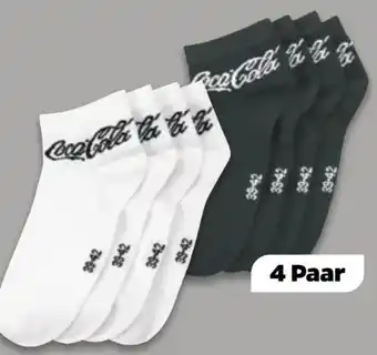NETTO Coca-Cola Herren Sneakersocken 4er-Pack Angebot