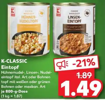 Kaufland K-CLASSIC Eintopf Angebot