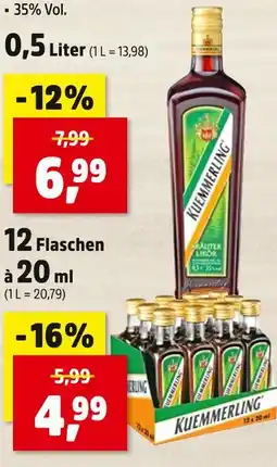 Thomas Philipps Kuemmerling kräuterlikör 0,5 liter Angebot
