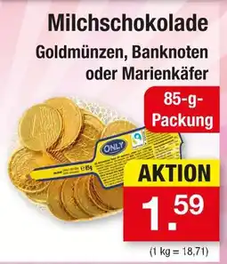 Zimmermann Milchschokolade goldmünzen Angebot