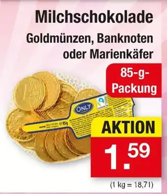 Zimmermann Milchschokolade goldmünzen Angebot