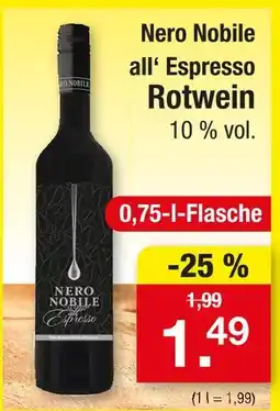 Zimmermann Nero nobile all‘ espresso rotwein Angebot