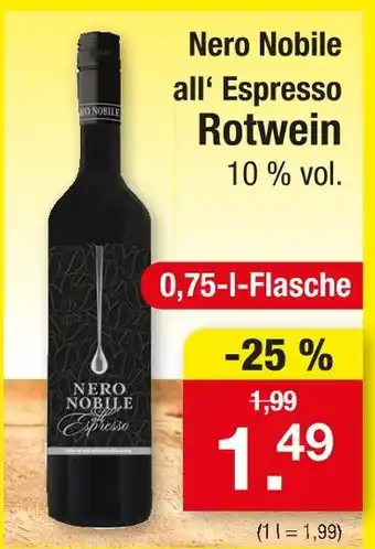 Zimmermann Nero nobile all‘ espresso rotwein Angebot