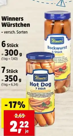 Thomas Philipps Winners bockwurst Angebot