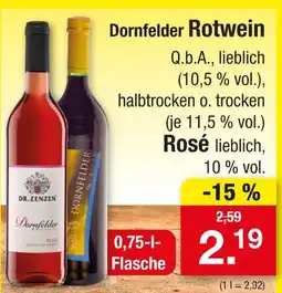 Zimmermann Dr. zenzen dornfelder rosé Angebot