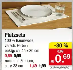 Zimmermann Platzsets eckig Angebot