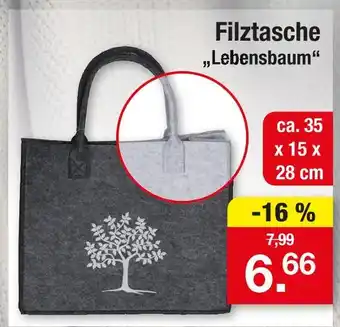 Zimmermann Filztasche 'lebensbaum' Angebot
