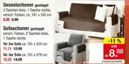 Zimmermann Sesselschoner gesteppt Angebot