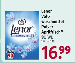 Rossmann Lenor vollwaschmittel pulver aprilfrisch Angebot