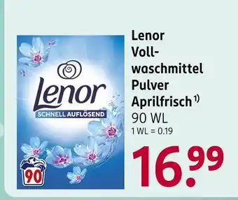 Rossmann Lenor vollwaschmittel pulver aprilfrisch Angebot
