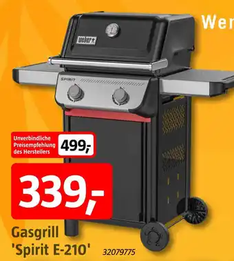 Bauhaus Weber gasgrill 'spirit e-210' Angebot
