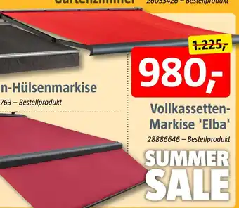 Bauhaus Vollkassetten markise 'elba' Angebot