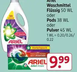 Rossmann Ariel waschmittel flüssig Angebot