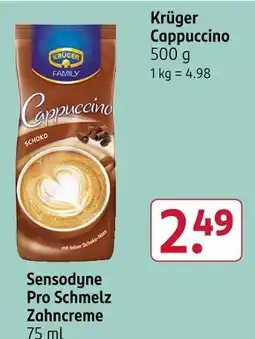 Rossmann Krüger cappuccino schoko Angebot