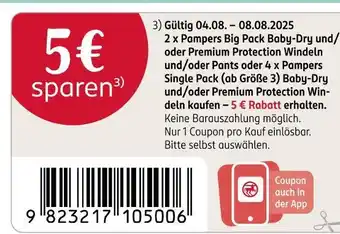 Rossmann Pampers big pack baby-dry Angebot