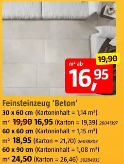 Bauhaus Feinsteinzeug 'beton' Angebot